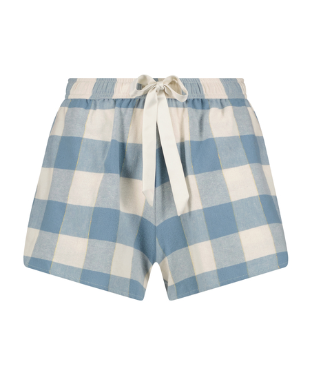 Twill Check shorts, Blue