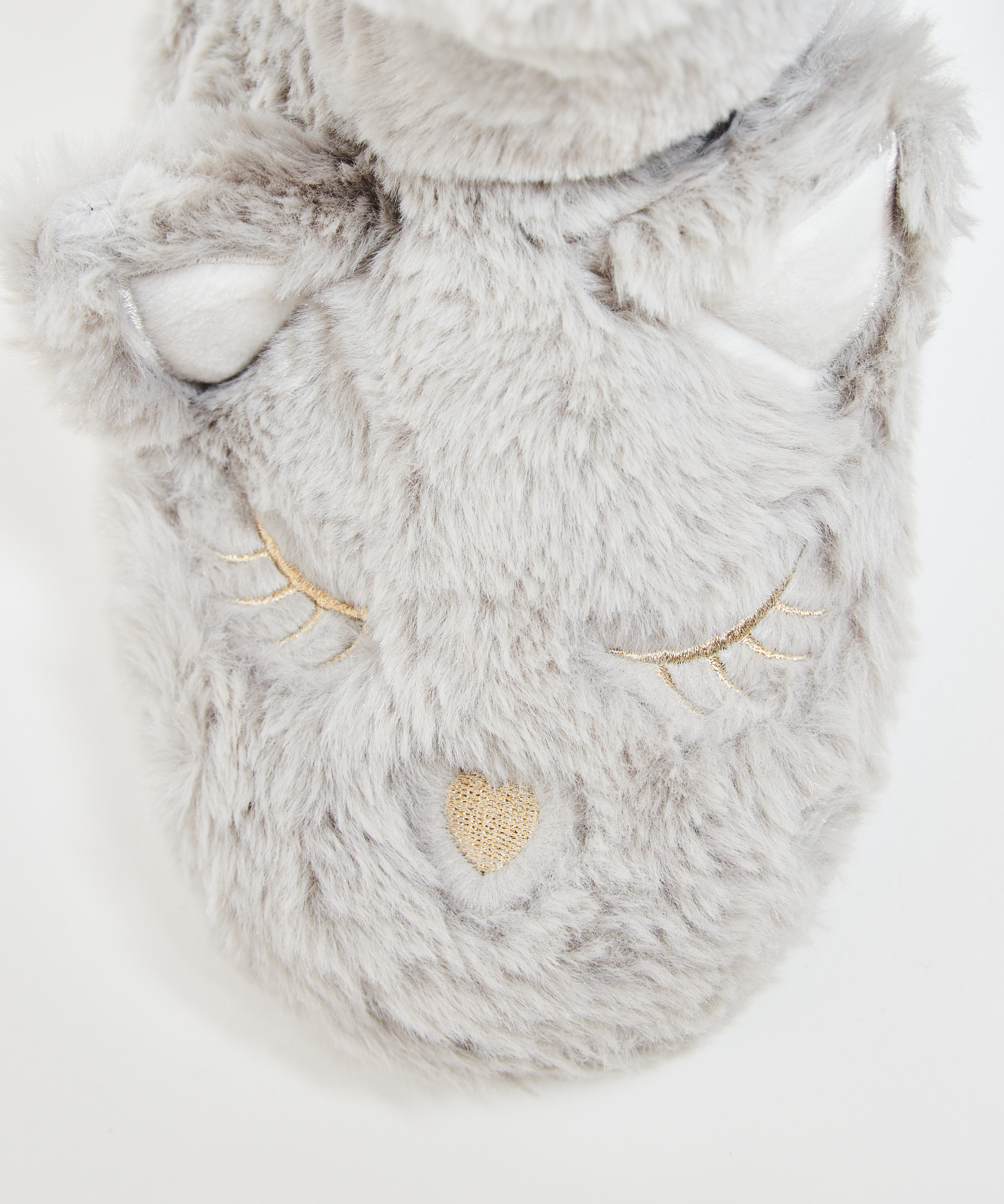 Cat Slippers, Grey, main