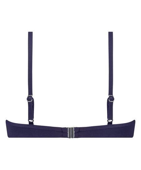 Scallop padded underwired bikini-top, Blue