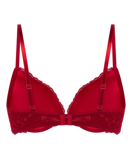 Marine Padded Underwired Push-Up Bra, Red
