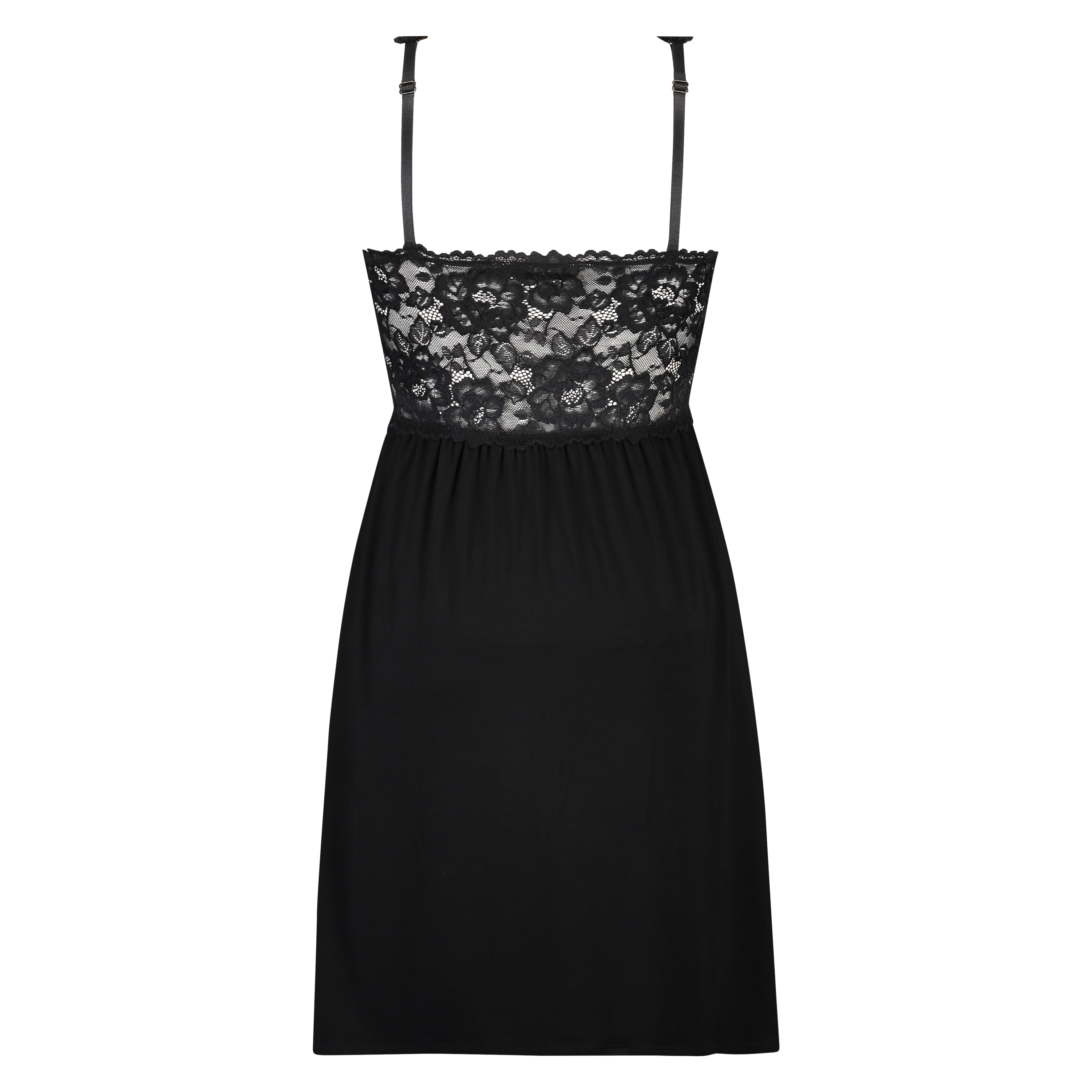 Nora Lace Slip Dress, Black, main