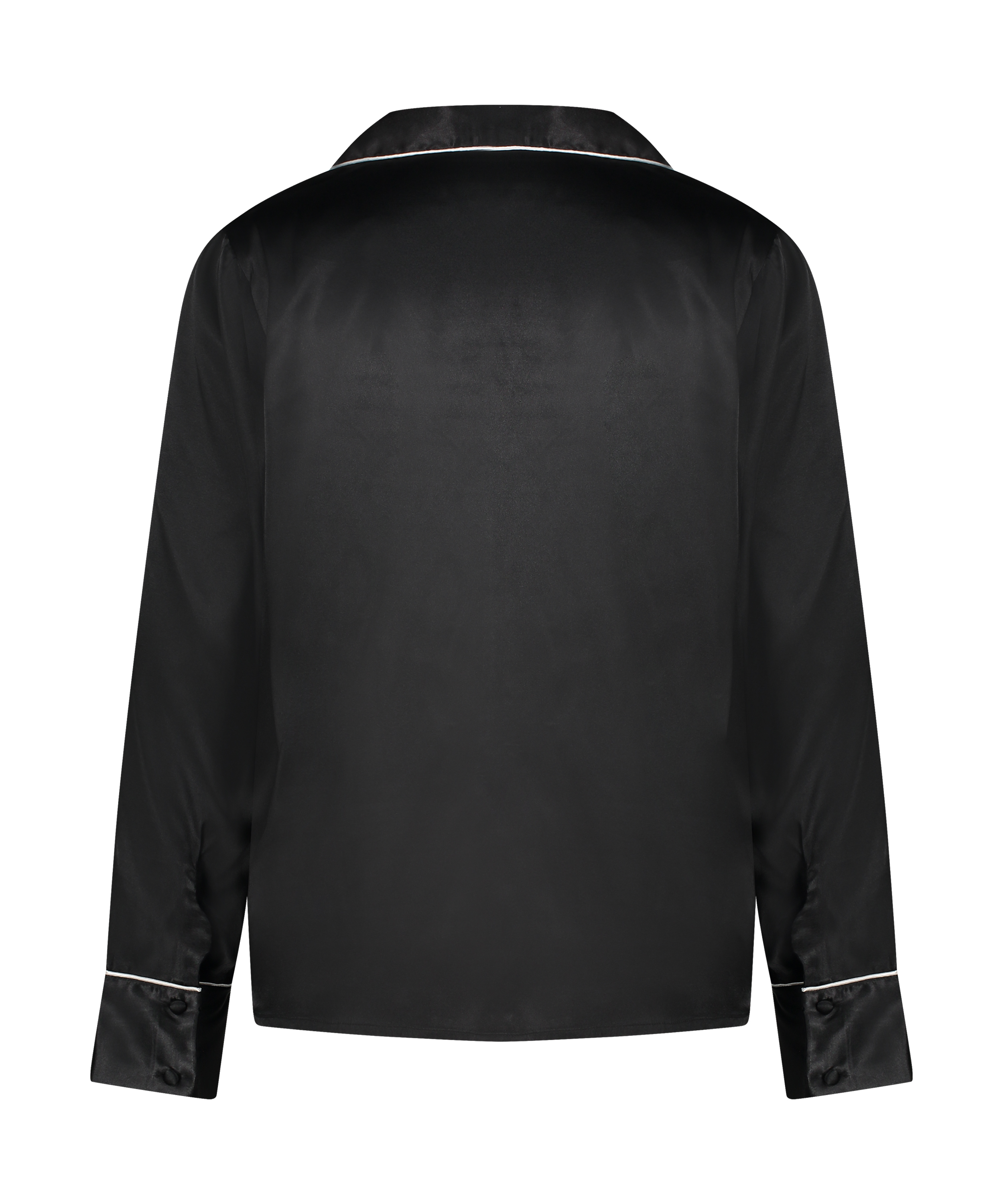 Satin Long-Sleeved Jacket, Black, main