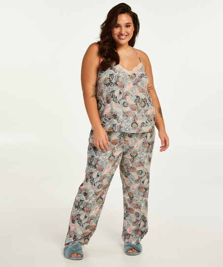 woven tapered Pyjama Pants, Grey