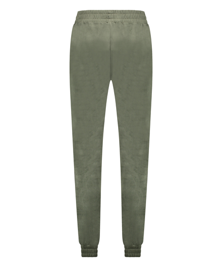 Petite Velours Jogging Bottoms, Green