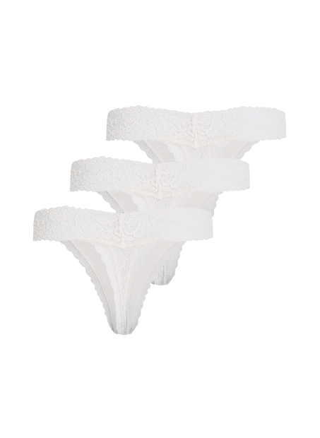 3-Pack Madison Thong, White