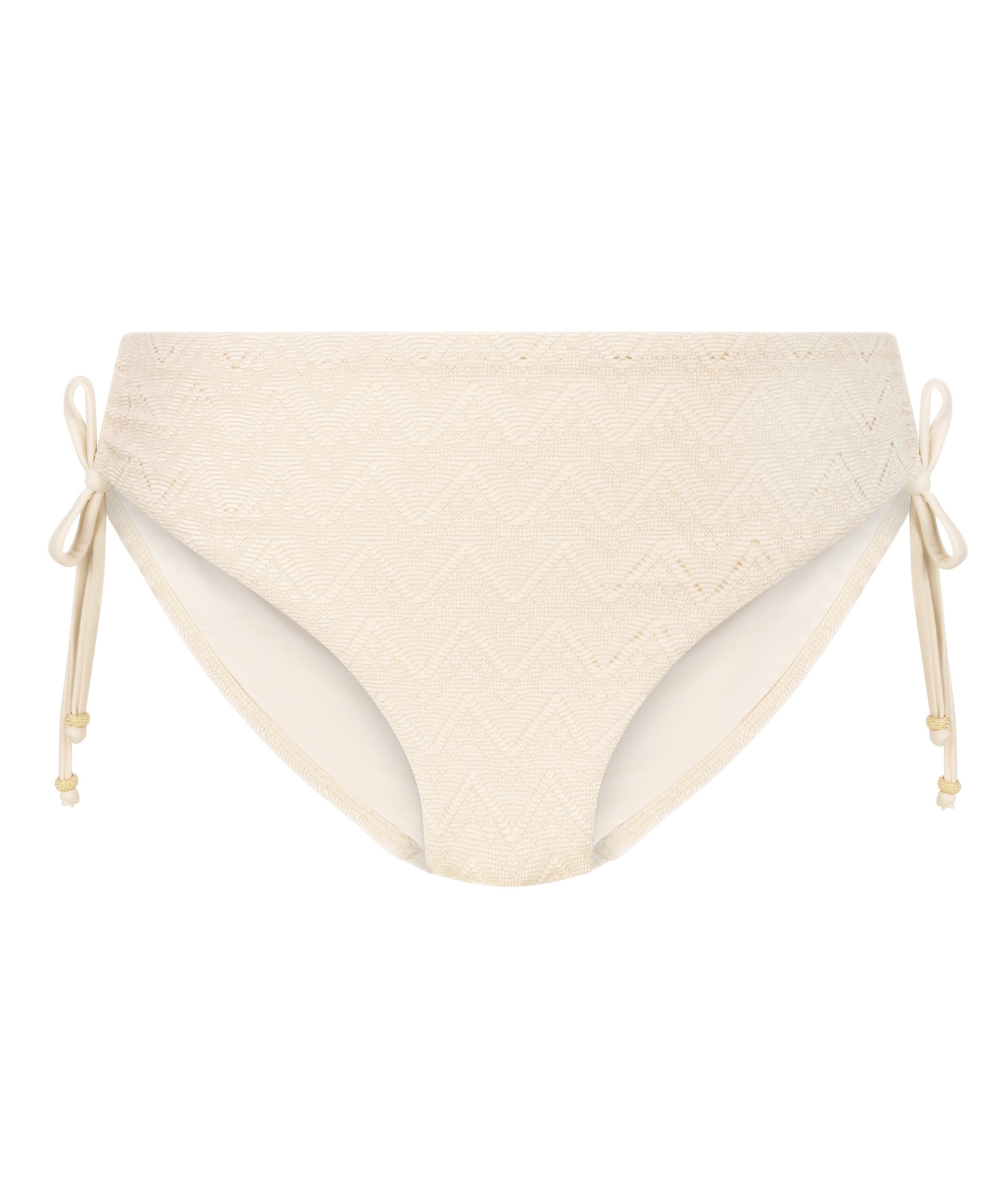 Crochet Bikini Bottoms, White, main