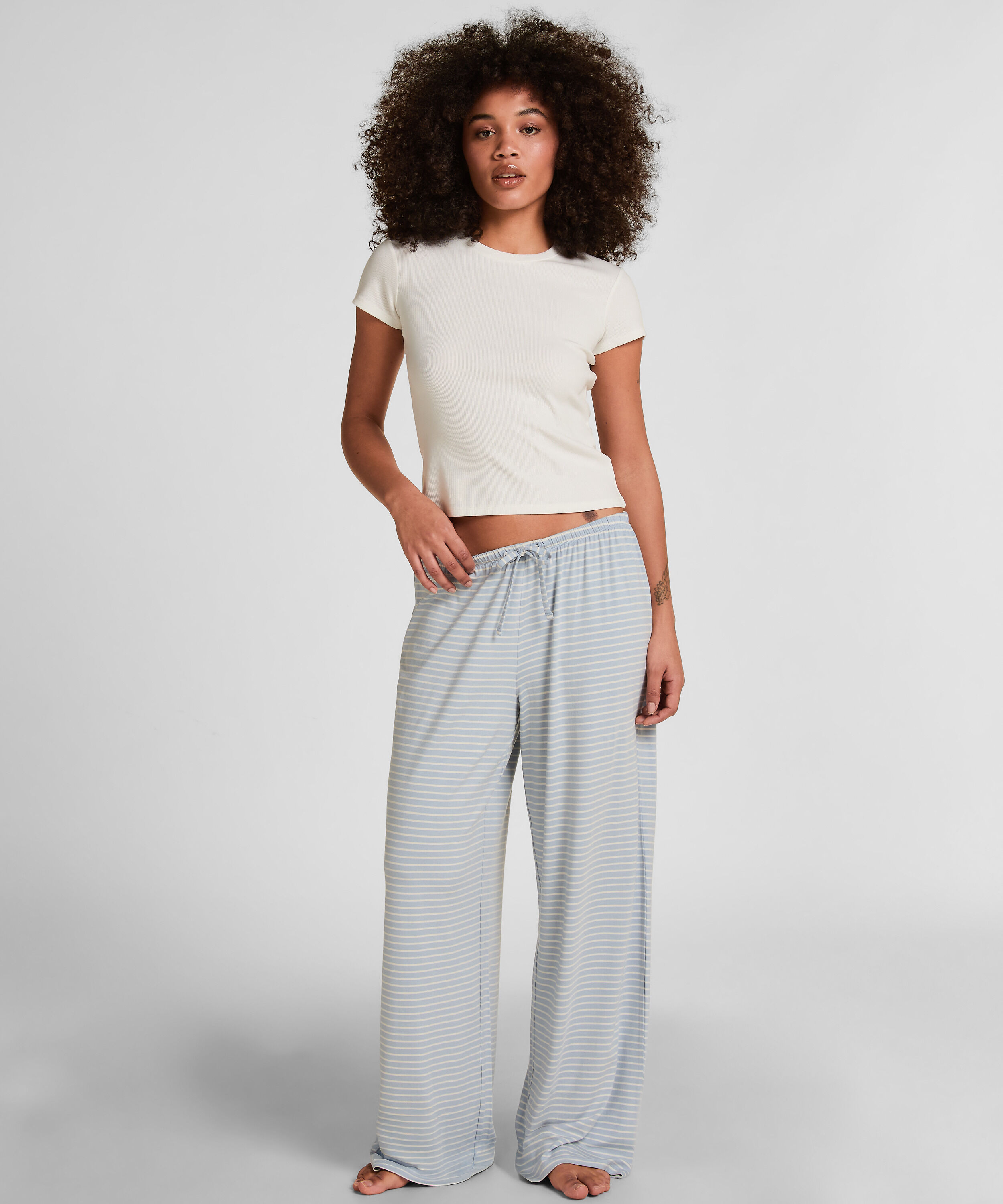 Striped Pyjama Pants, Blue