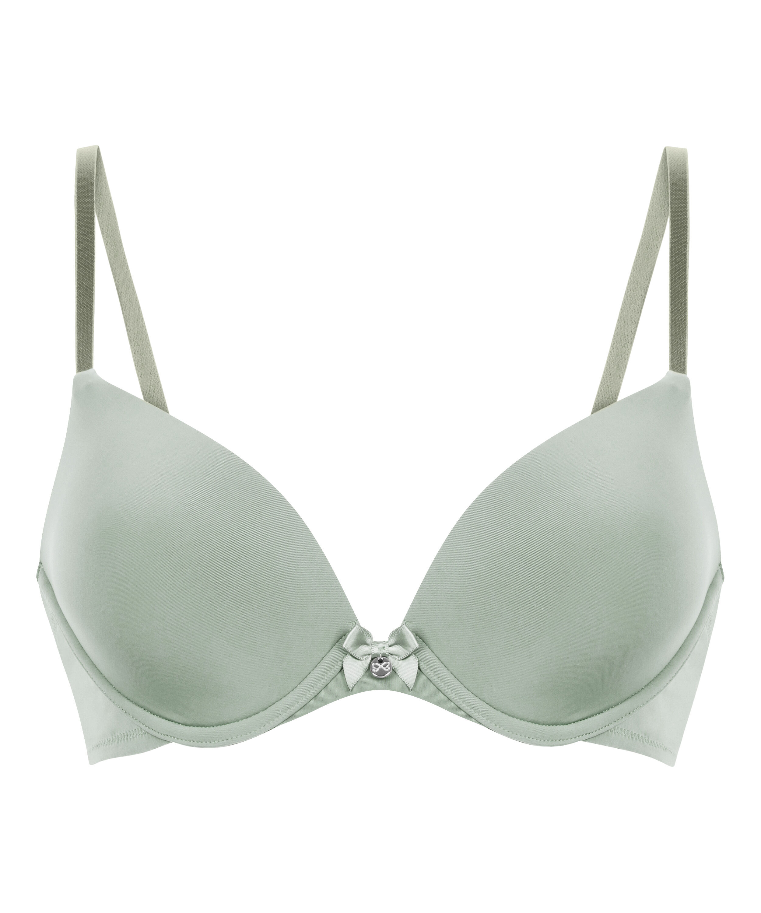 Plunge Padded Underwired Bra, Green