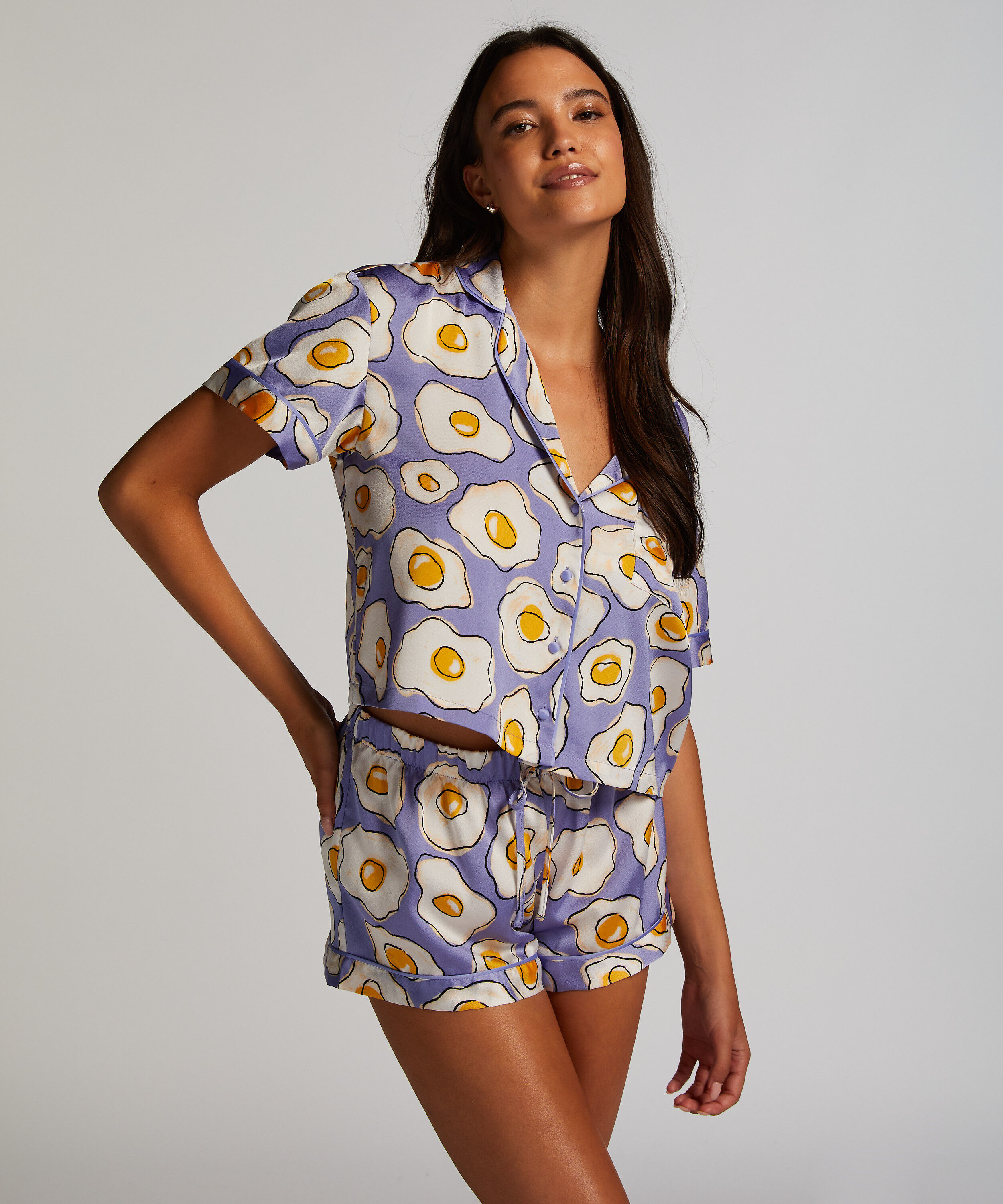 Satin Short-Sleeved Jacket