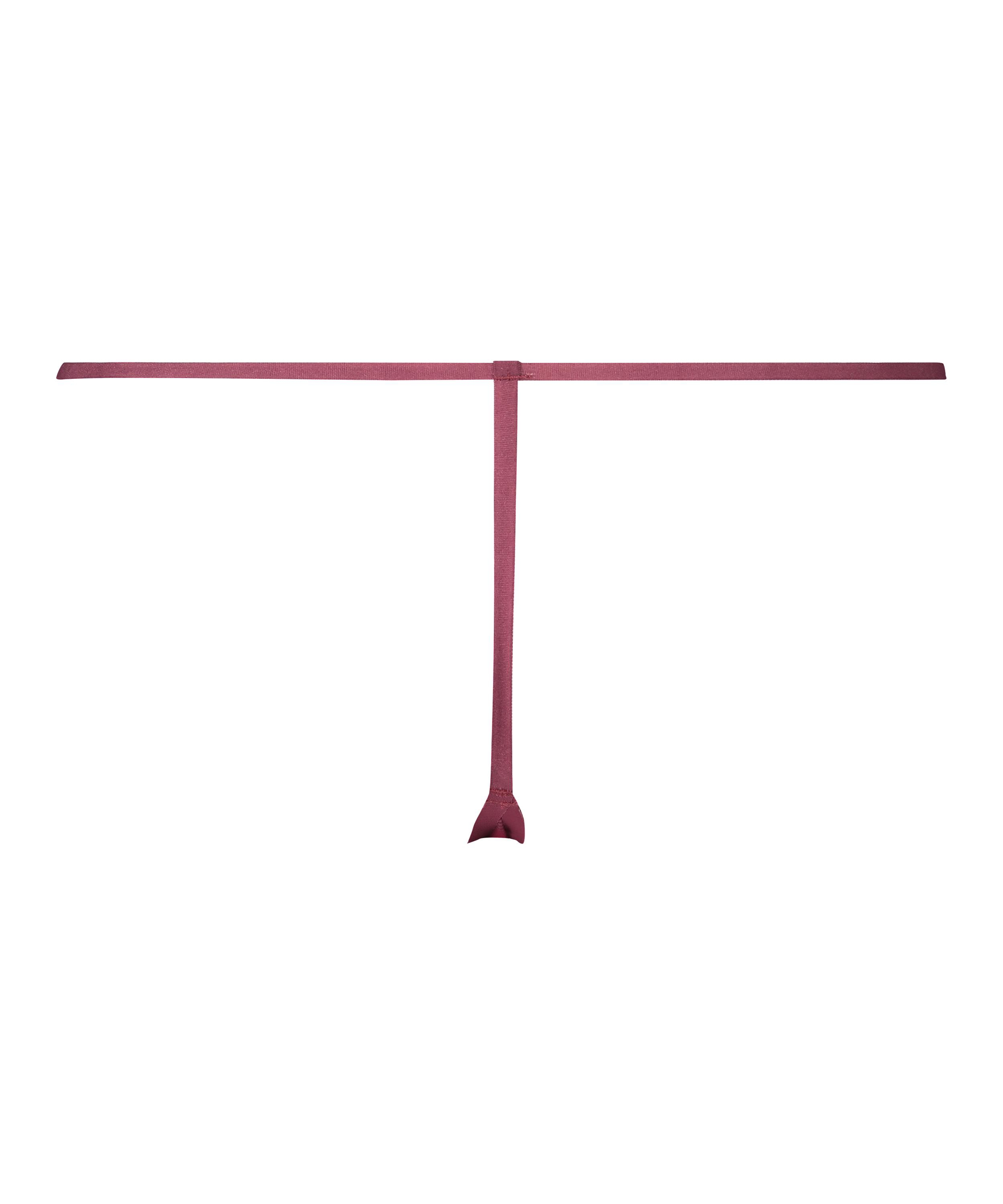 Invisible Stripe Mesh Thong, Red, main