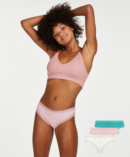 Serenity 3-pack Brazilians, Blue