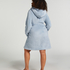 Fleece Bathrobe Short, Blue