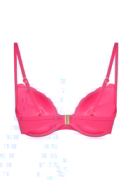 Scallop push-up underwired bikini top Cup A - E, Pink