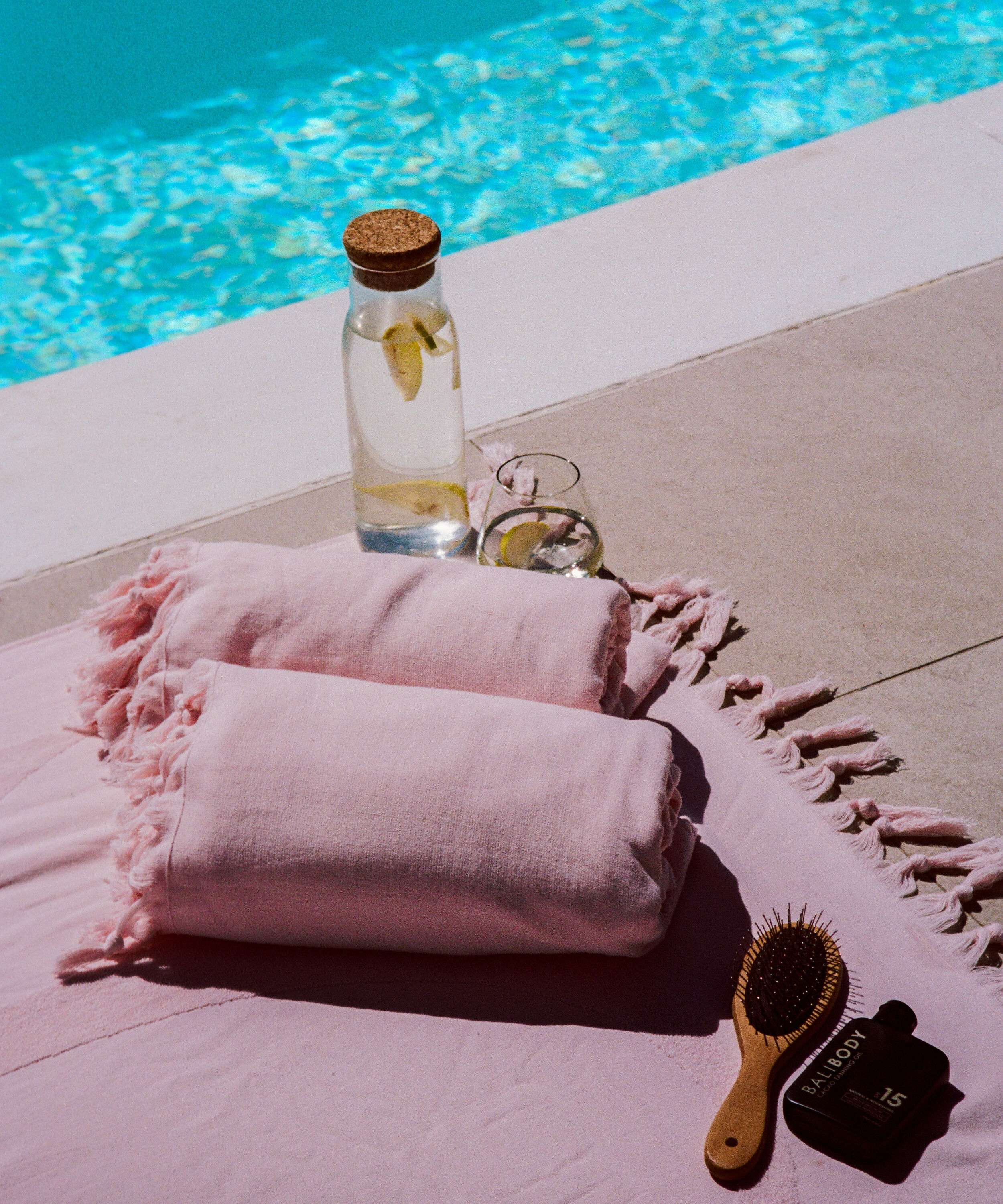 BRANDED COTTON TOWEL, Pink