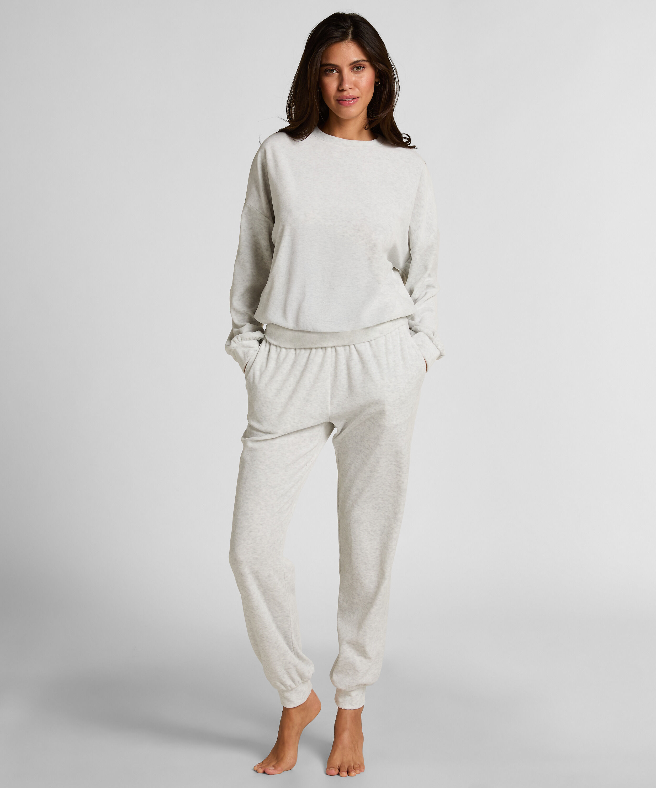 Velours Jogger, Grey Velours Jogger, Grey