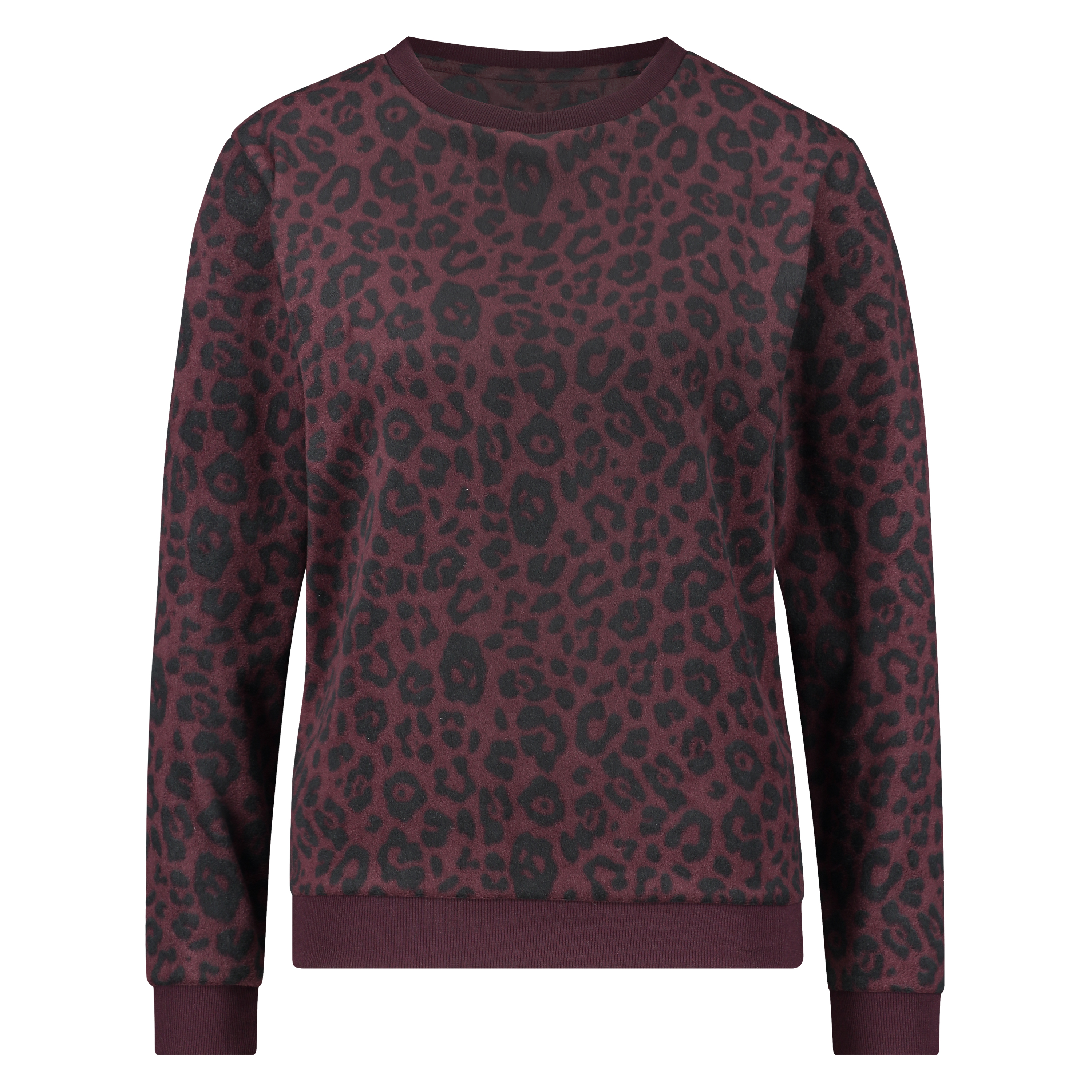 Long-Sleeved Fleece Top, Red, main