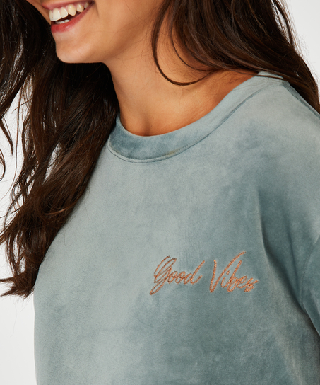 Velours Maternity Top, Green