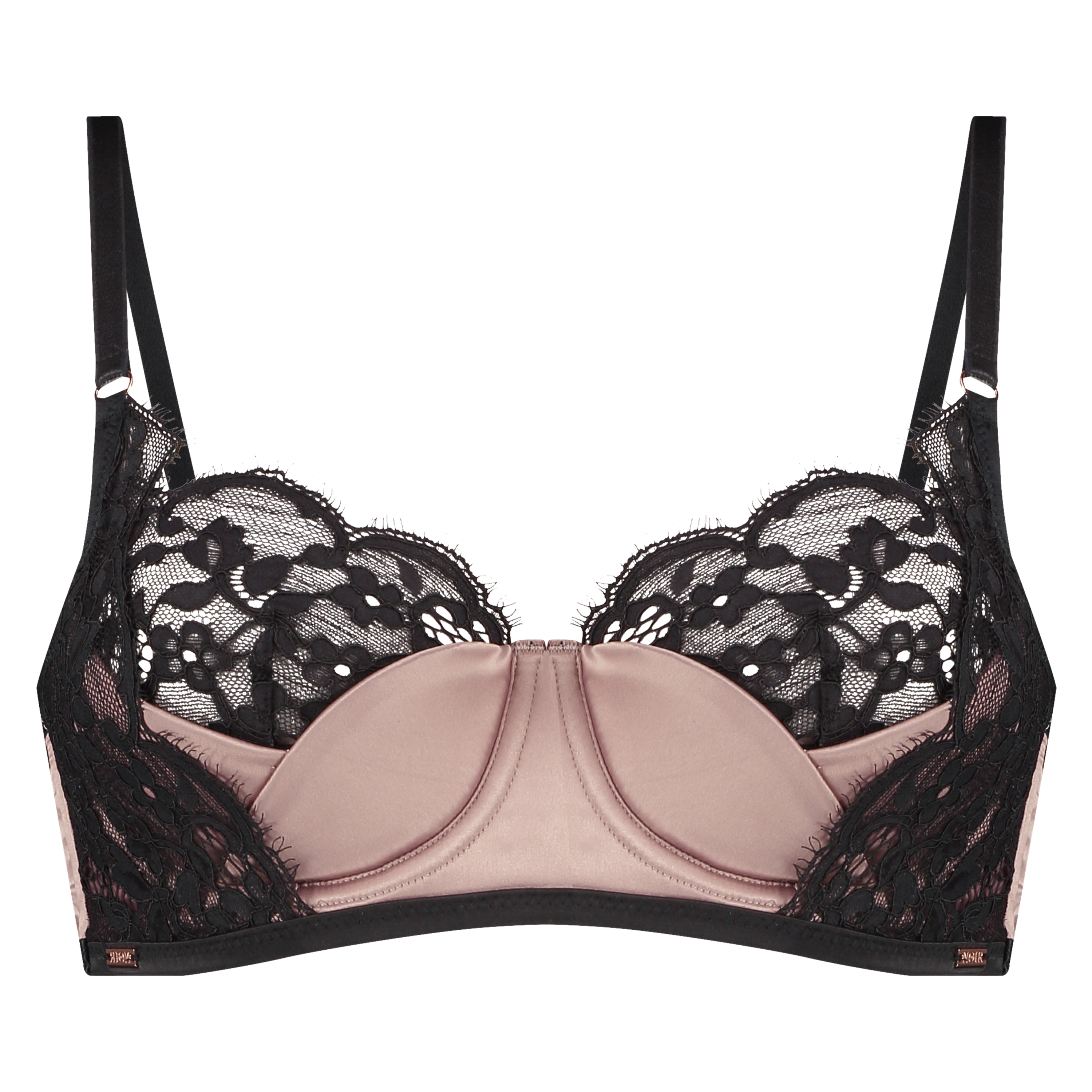 Poppy Padded Underwired Bra, Black, main