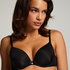Plunge Padded Underwired Bra, Black