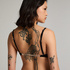 Transparent Back Multiway Padded Underwired Bra, Black