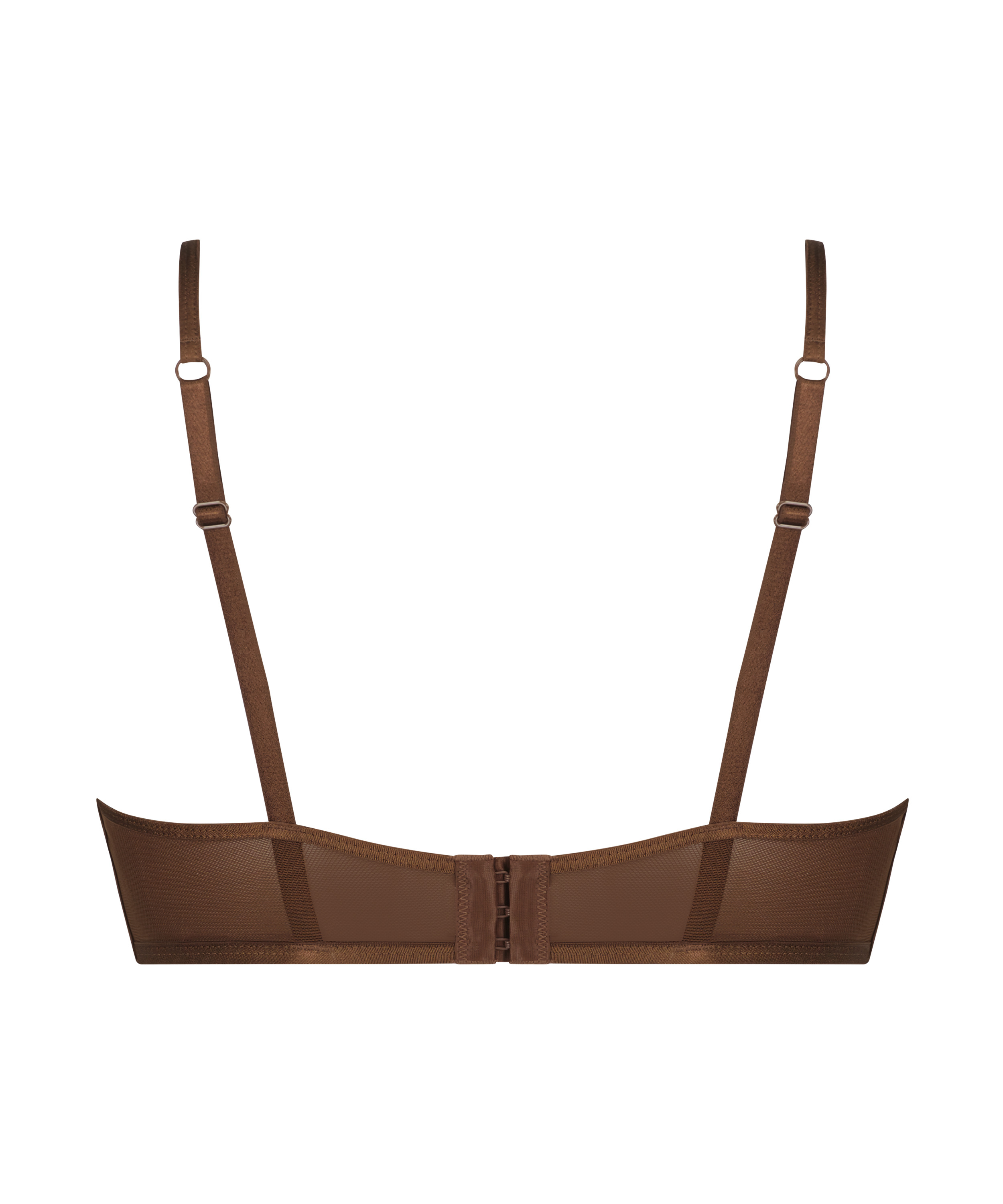 Sexy mesh longline bralette, Brown, main