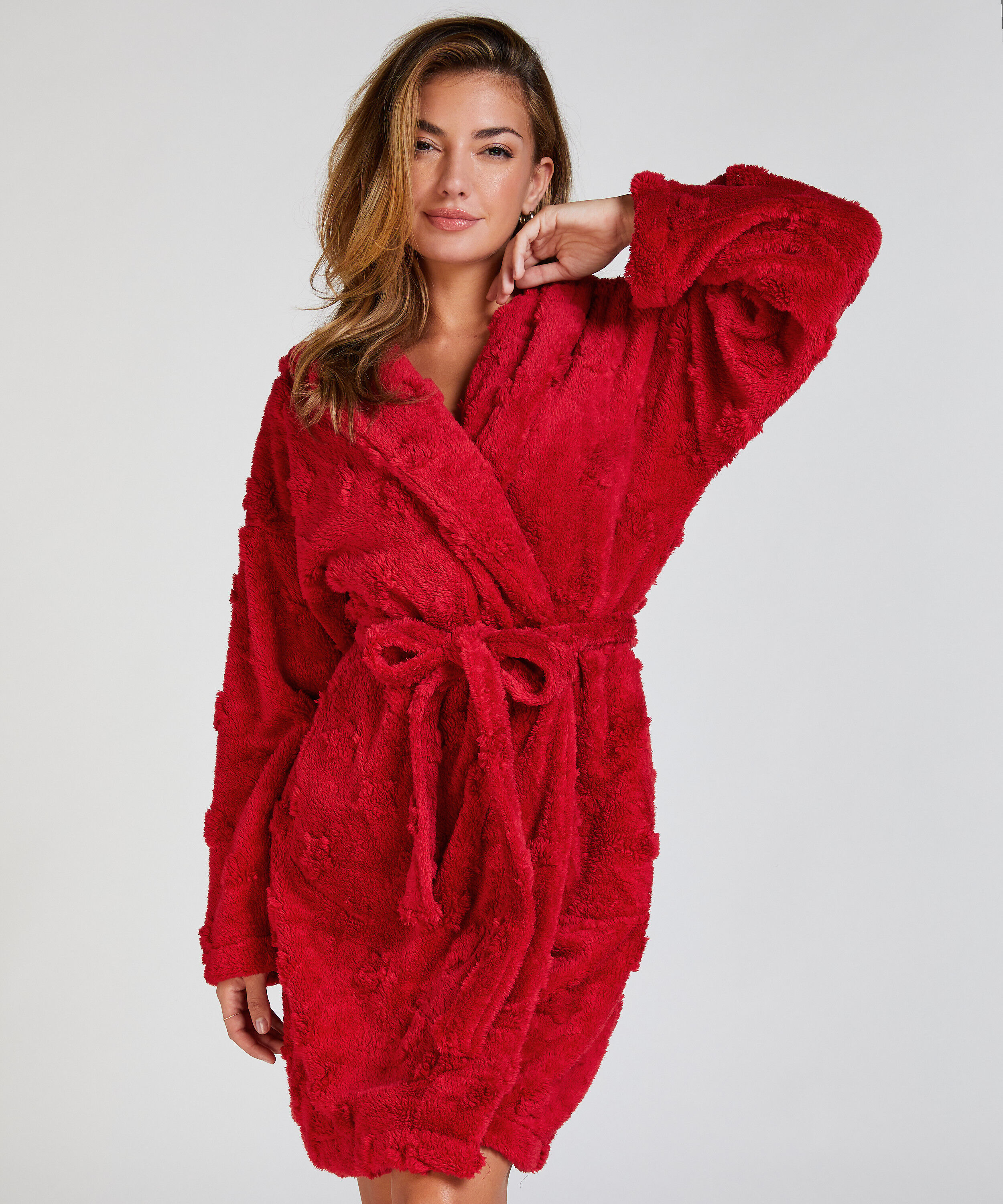 Stars Bathrobe, Red