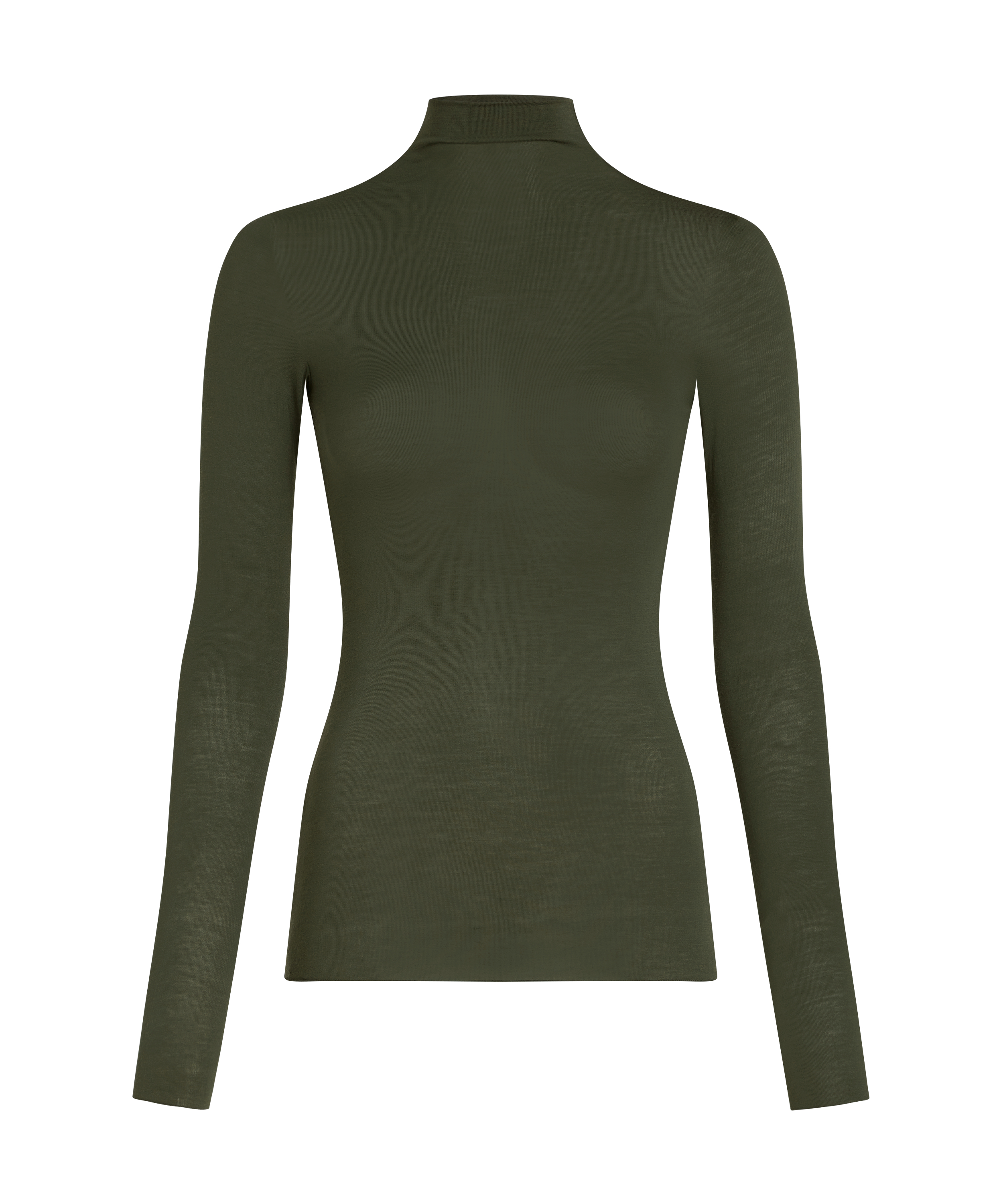 super soft Turtleneck shirt with Cashmere, Green, main