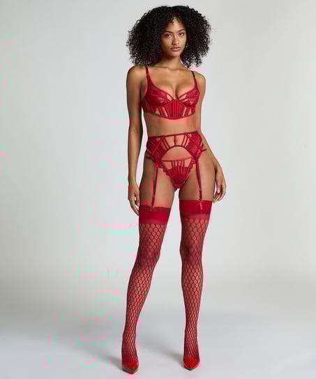 Private Stockings Fishnet, Red