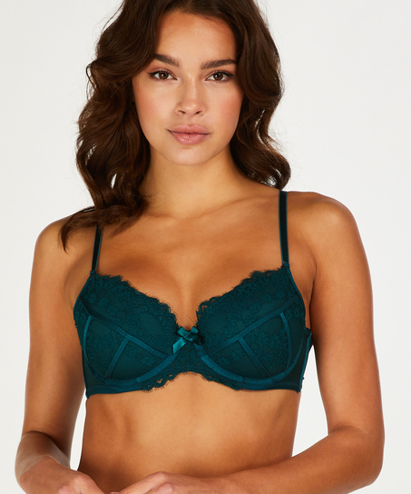 Emily Padded Underwired Bra, Green