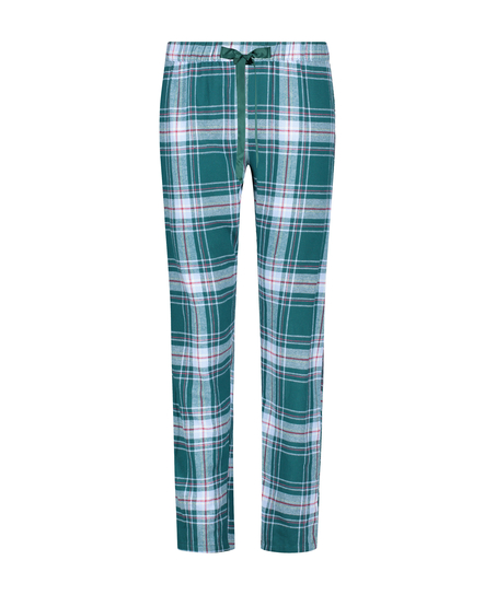 Twill Check Pyjama Pants, Blue
