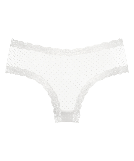 V-shape Mesh Brazilian, White