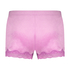 Velvet lace shorts, Pink