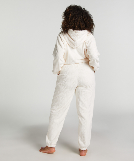 Fleece Onesie, White