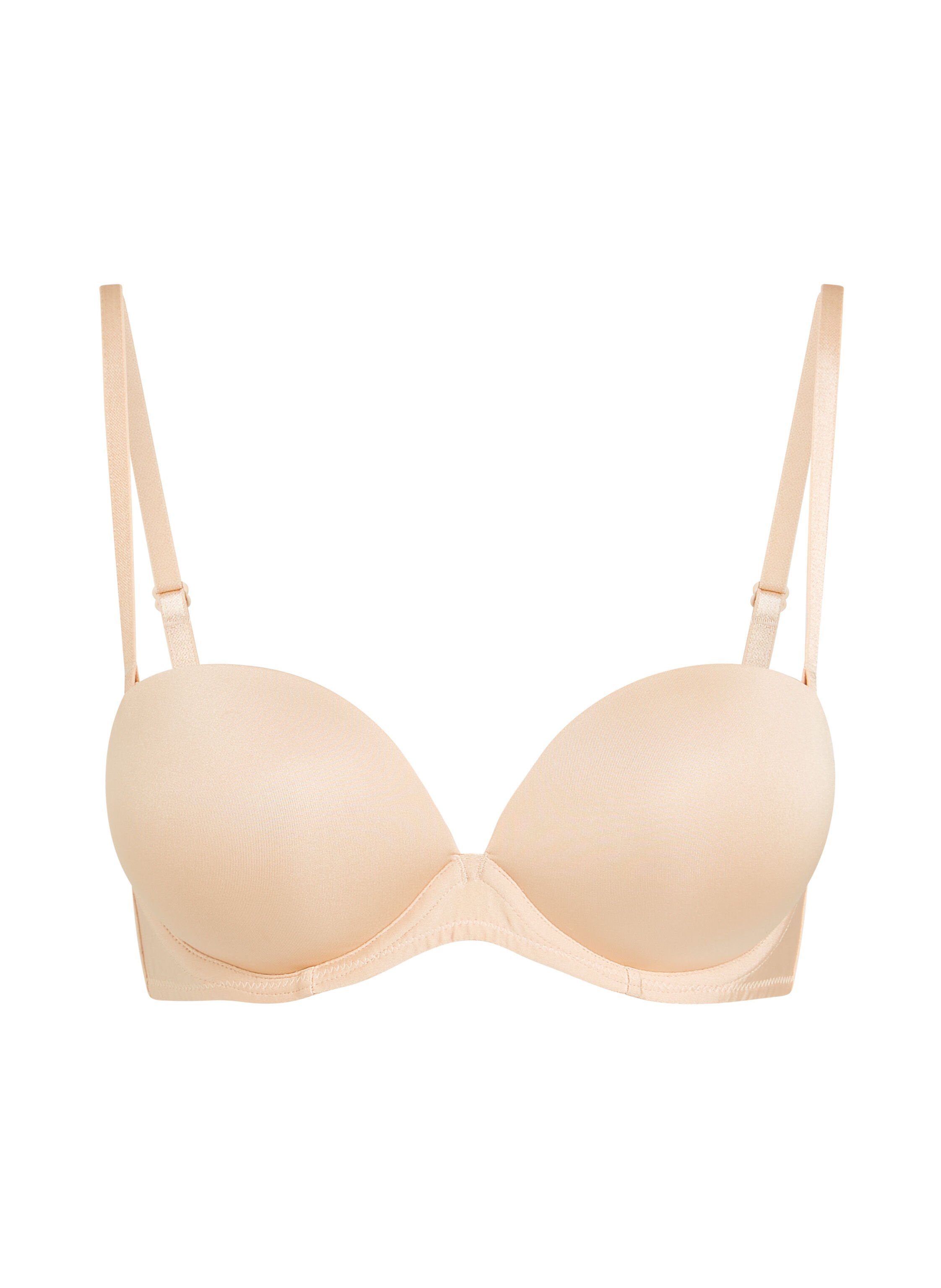 Padded Underwired Strapless Maximizer Bra, Beige