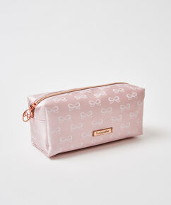 Satin Bow make up bag, Pink