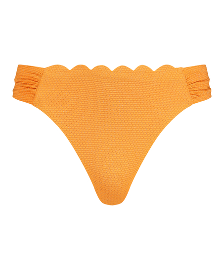 Scallop Lurex Rio Bikini Bottoms, Orange