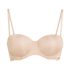 Angie Padded Underwired Strapless Bra, Beige