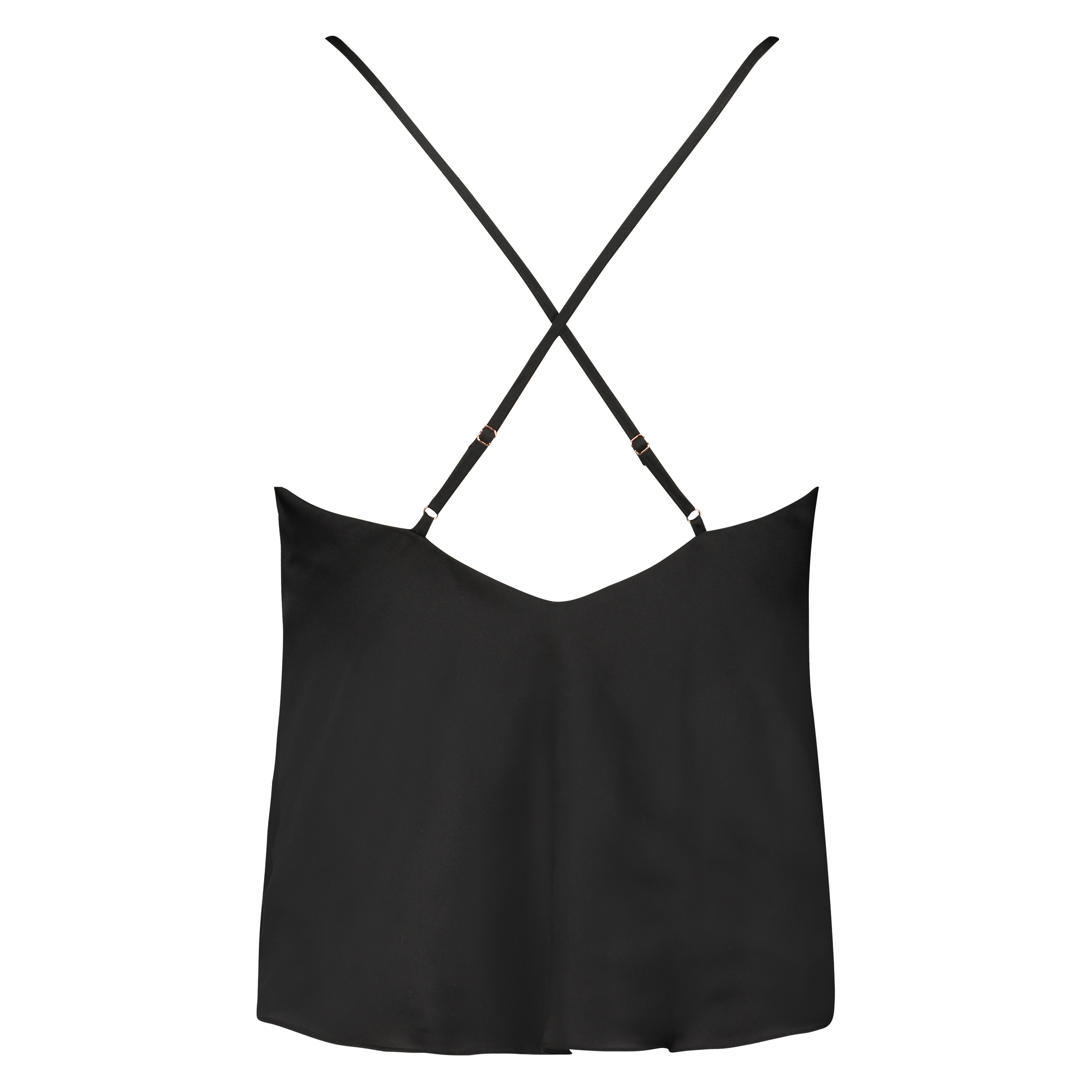 Satin Cami, Black, main