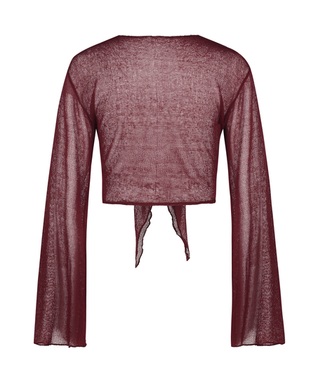 Open Knit Beach Top, Red