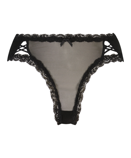 Kyla V-Shaped Brazilian, Black
