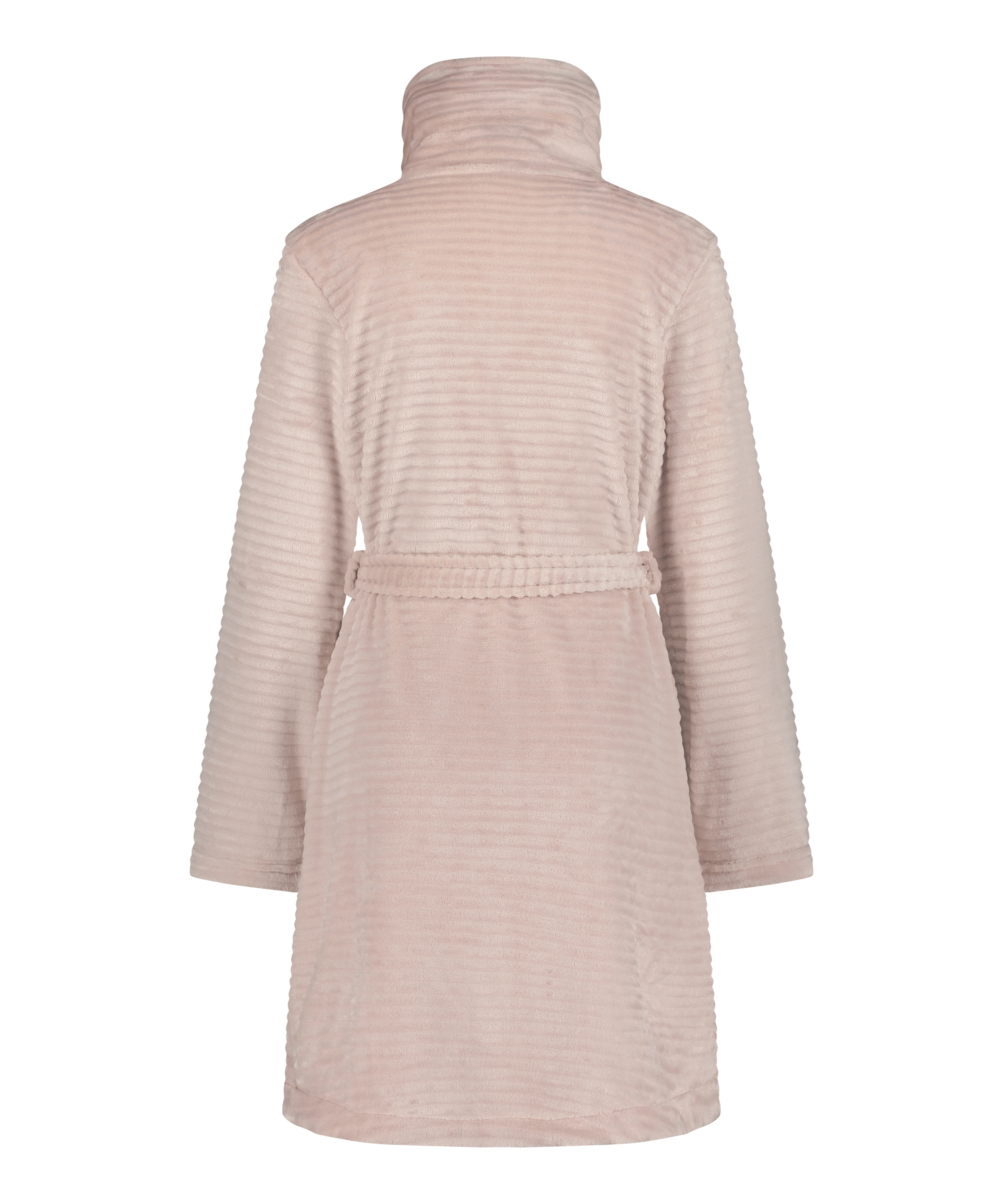 Zip Fleece Bathrobe, Pink, main