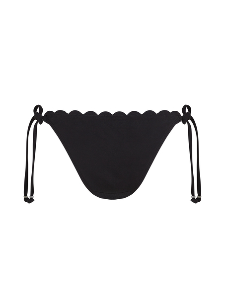 Scallop Bikini Bottoms, Black