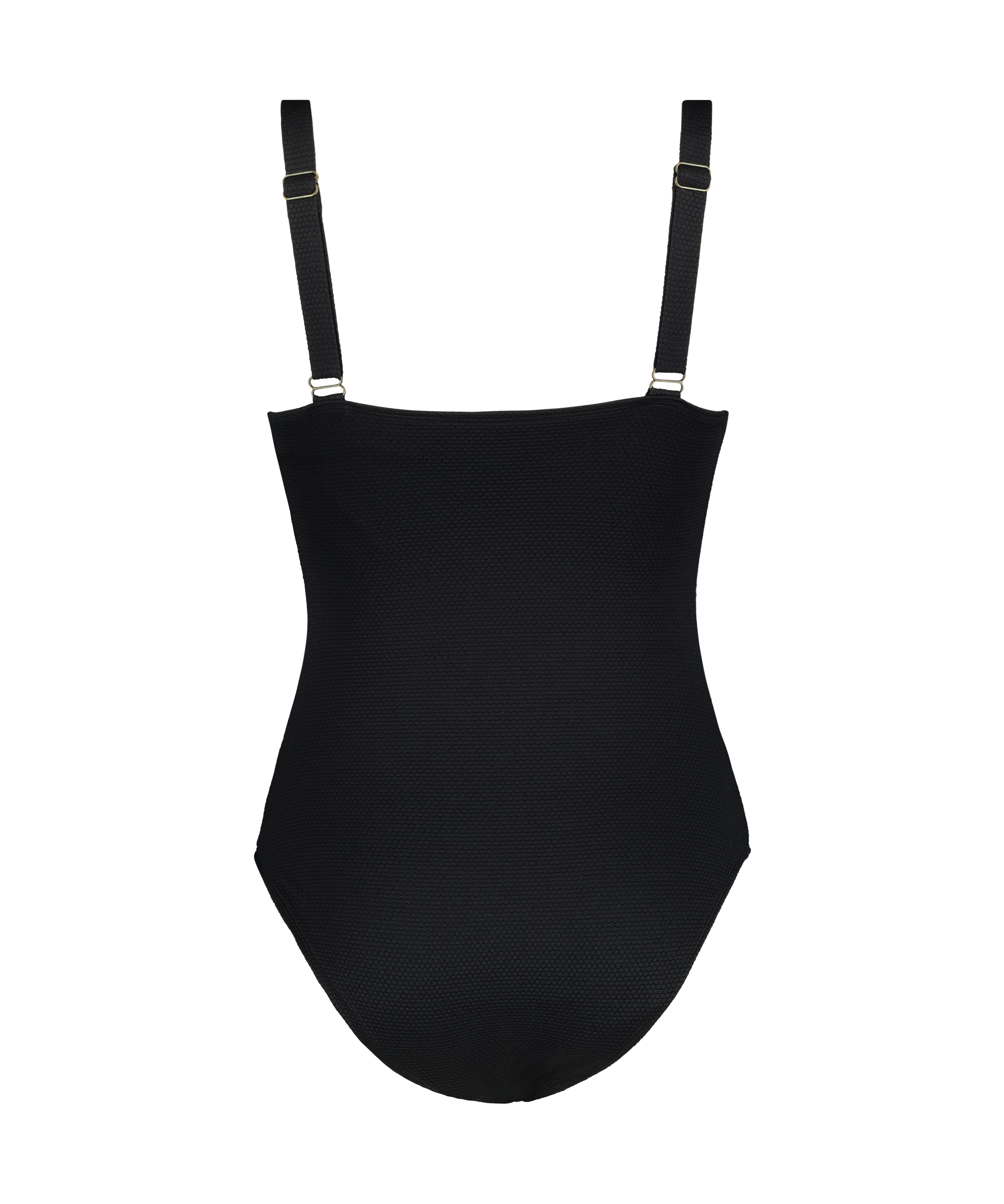 Scallop swimsuit, Black, main