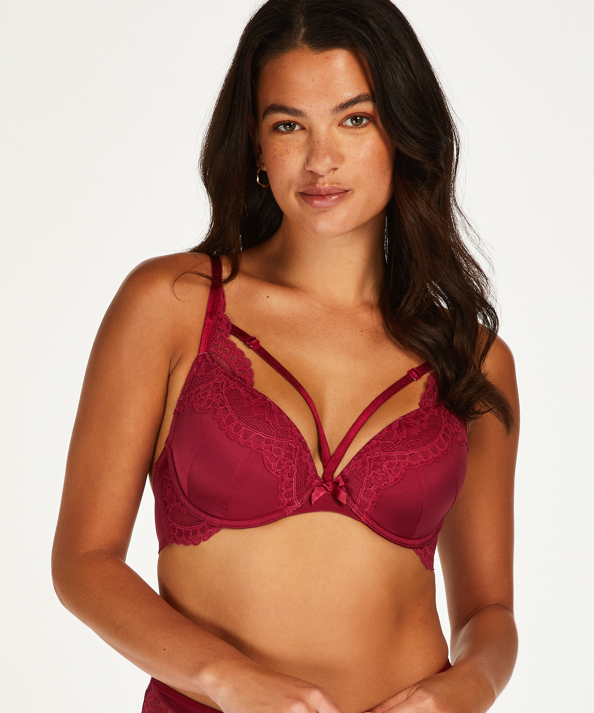 Georgia Padded Underwired Bra, Red, main