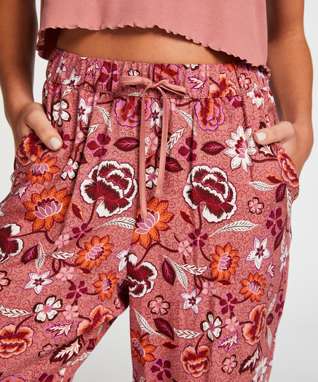Tall woven pyjama bottoms, Pink