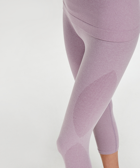 HKMX high waist capri round knit, Purple