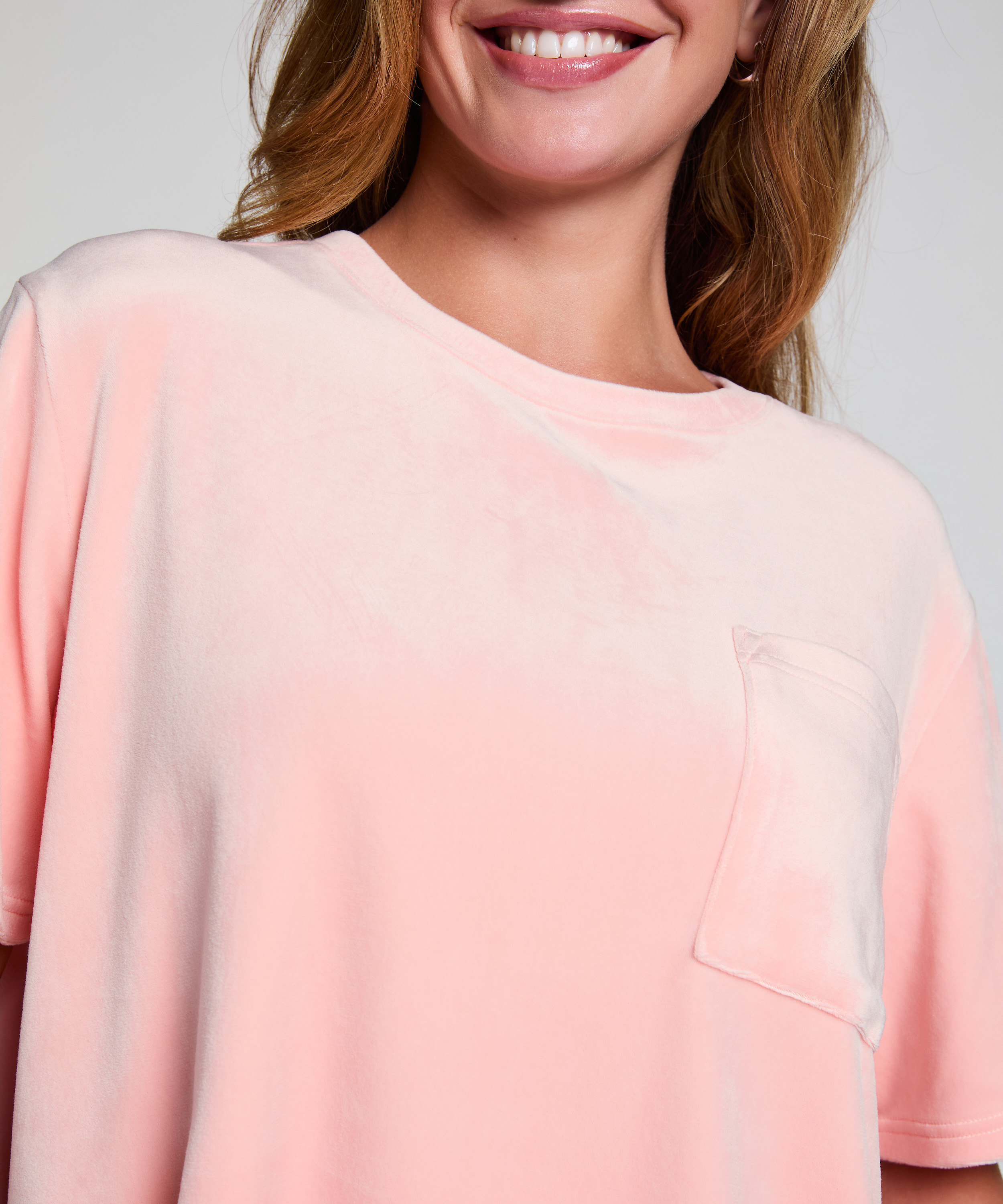 Top Velours Pocket, Pink, main