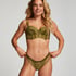 Amelie Padded Underwired Longline Bra, Green