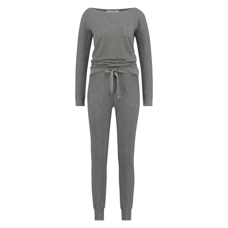 Waffle pyjama set, Grey