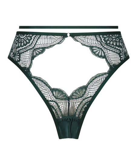 Lyra Open Crotch Brazilian, Green